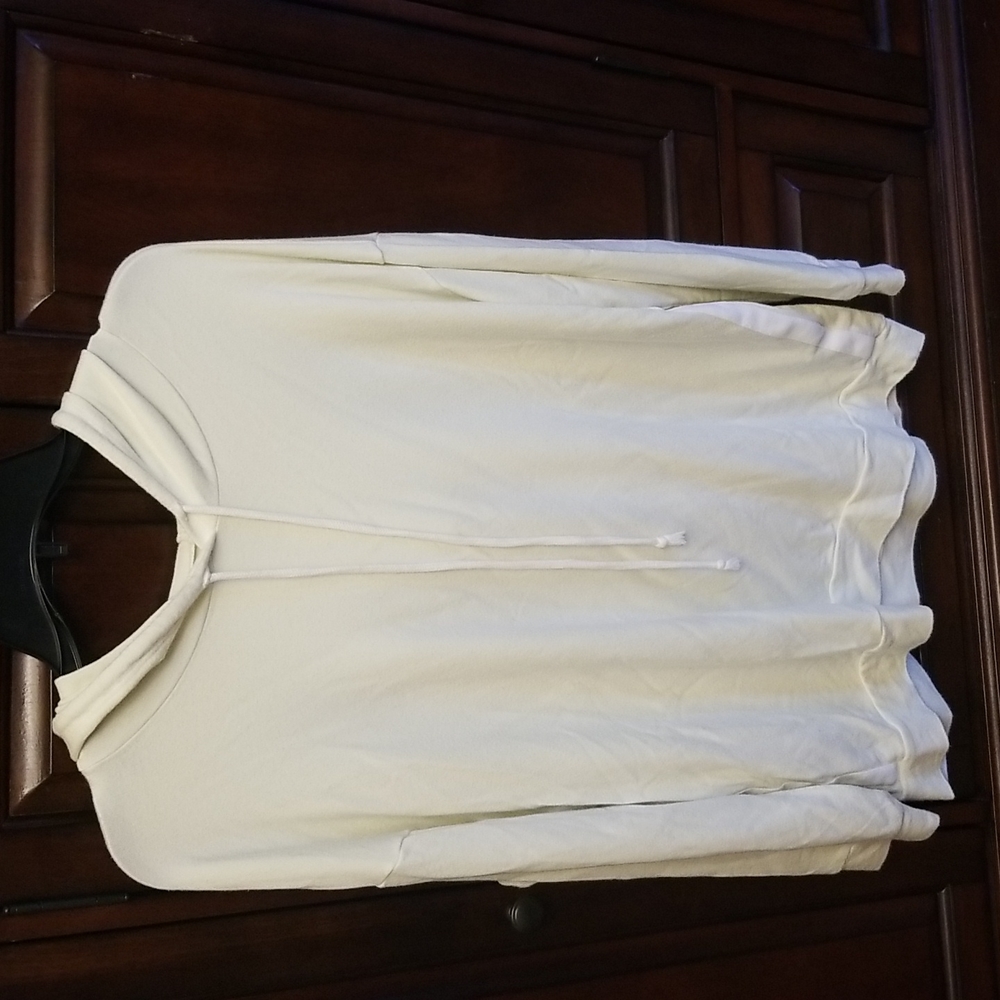 Velvet pale yellow cream sweatshirt